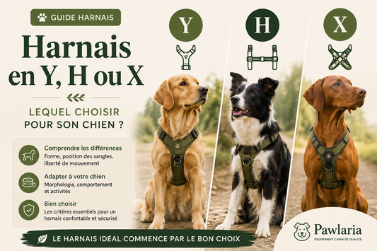 Comparatif des harnais en Y, H et X pour choisir un harnais adapté à son chien